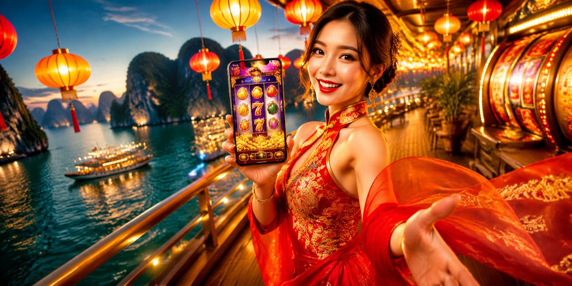 Khung cảnh đèn lồng Hội An lung linh bên trò chơi slot game trực tuyến